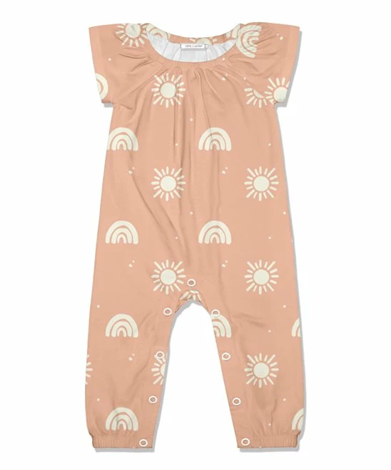 Brand new π₯° Little Millie Peach & Cream Celestial Sky Cap-Sleeve Playsuit - Infant For Kids π 1 Brand new π₯° Little Millie Peach & Cream Celestial Sky Cap-Sleeve Playsuit - Infant For Kids π
