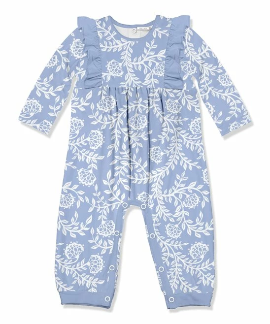 Buy π Little Millie Periwinkle & White Vine Floral Ruffle-Trim Playsuit - Infant & Toddler For Kids π 1 Buy π Little Millie Periwinkle & White Vine Floral Ruffle-Trim Playsuit - Infant & Toddler For Kids π