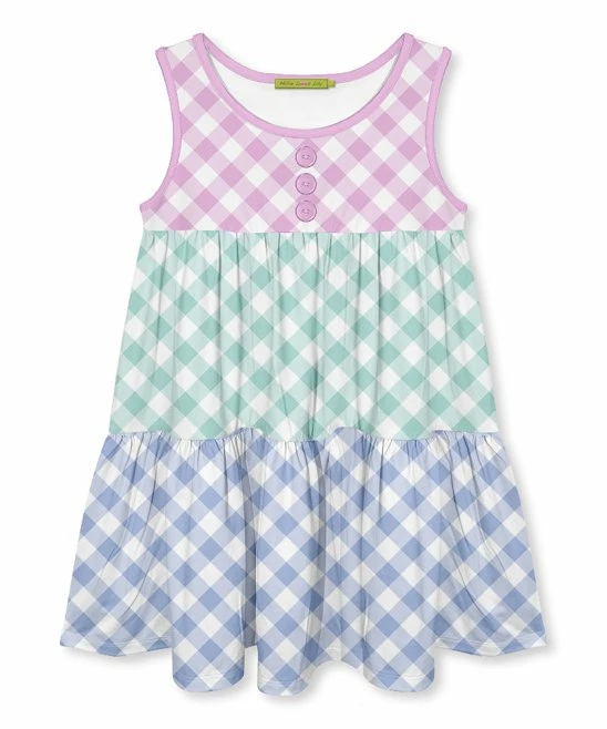 Deals π Millie Loves Lily Lilac & Mint Gingham Tiered Sleeveless π Dress - Infant, Toddler & π§ Girls For Kids π― 1 Deals π Millie Loves Lily Lilac & Mint Gingham Tiered Sleeveless π Dress - Infant, Toddler & π§ Girls For Kids π―