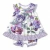 Best deal 👍 Little Millie White & Purple Rose 👗 Skirted Bubble Romper - Infant & Toddler For Kids 🔔