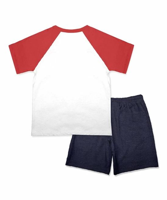 New π Millie & Maxx Red USA Flag Tee & Dark Navy Drawstring Shorts - Infant, Toddler & Boys For Kids π€© 2 New π Millie & Maxx Red USA Flag Tee & Dark Navy Drawstring Shorts - Infant, Toddler & Boys For Kids π€© - Image 2
