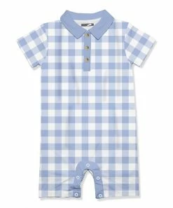 Top 10 👍 Little Millie Periwinkle & White Gingham Button-Front Romper - Infant & Toddler For Baby & Maternity 🎁