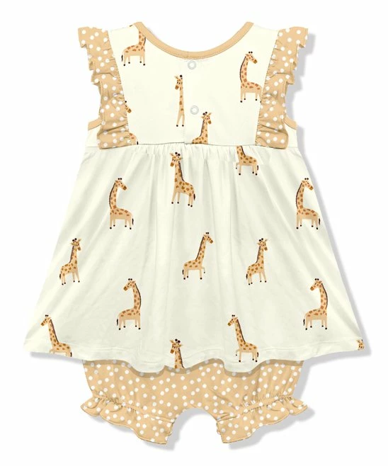 Top 10 π€© Little Millie Cream & Yellow Jerri Giraffe Bubble Romper - Infant & Toddler For Kids π₯ 3 Top 10 π€© Little Millie Cream & Yellow Jerri Giraffe Bubble Romper - Infant & Toddler For Kids π₯ - Image 3