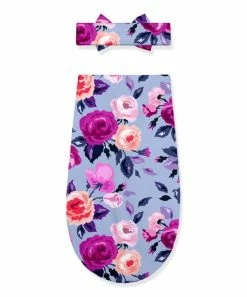 Cheapest ✔️ Little Millie Periwinkle Rose Swaddle Sack & Fuchsia Headband For Baby & Maternity 💯 -Little Millie-shop zu108372214 alt 2 tm1663693672