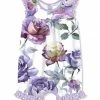 Budget 🔥 Little Millie White & Purple Rose Ruffle-Accent Romper - Infant For Baby & Maternity 😍