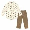 Best reviews of ❤️ Millie & Maxx Cream Roadwork Button-Up & Brown Drawstring Straight-Leg Pants - Toddler & Boys For Kids 👏