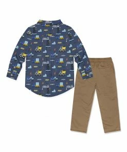 Cheap π Millie & Maxx Dusty Navy Truckload Button-Up & Brown Drawstring Straight-Leg Pants - Toddler & Boys For Kids π 5 Cheap π Millie & Maxx Dusty Navy Truckload Button-Up & Brown Drawstring Straight-Leg Pants - Toddler & Boys For Kids π -Little Millie-shop zu108474613 alt 2 tm1661795368