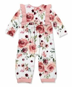 Top 10 😍 Little Millie Pink & White Ruby Floral Ruffle-Trim Playsuit - Infant & Toddler For Kids 🔔 -Little Millie-shop zu108545890 alt 2 tm1661871371