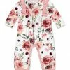 Top 10 😍 Little Millie Pink & White Ruby Floral Ruffle-Trim Playsuit - Infant & Toddler For Kids 🔔