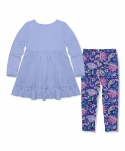 Top 10 π Millie Loves Lily Periwinkle Long-Sleeve Babydoll Top & Purple Boho Paisley Leggings - Infant, Toddler & π§ Girls For Kids 𧨠5 Top 10 π Millie Loves Lily Periwinkle Long-Sleeve Babydoll Top & Purple Boho Paisley Leggings - Infant, Toddler & π§ Girls For Kids 𧨠-Little Millie-shop zu108546213 alt 2 tm1661871750