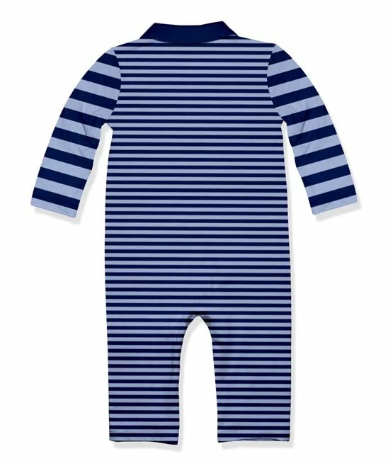 Cheap π Little Millie Navy & Periwinkle Stripe Collared Long-Sleeve Playsuit - Infant & Toddler For Baby & Maternity βοΈ 2 Cheap π Little Millie Navy & Periwinkle Stripe Collared Long-Sleeve Playsuit - Infant & Toddler For Baby & Maternity βοΈ - Image 2