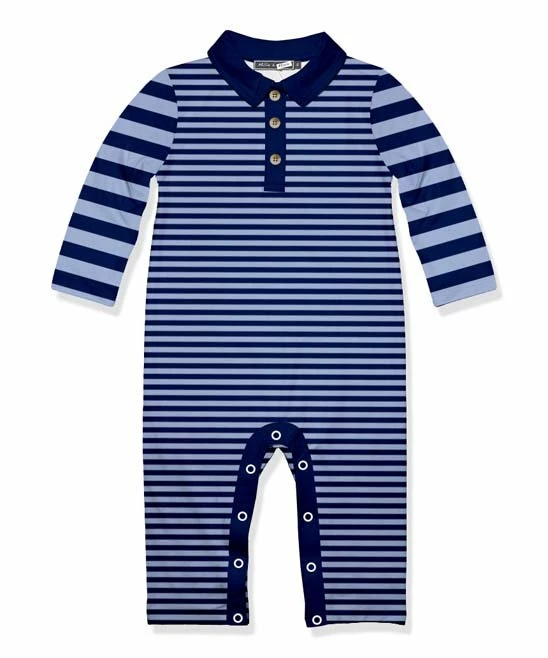 Cheap π Little Millie Navy & Periwinkle Stripe Collared Long-Sleeve Playsuit - Infant & Toddler For Baby & Maternity βοΈ 1 Cheap π Little Millie Navy & Periwinkle Stripe Collared Long-Sleeve Playsuit - Infant & Toddler For Baby & Maternity βοΈ