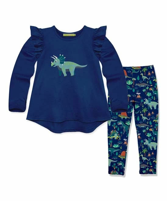Promo β Millie Loves Lily Navy Demo Dino Angel-Sleeve Hi-Low Top & Leggings - Infant, Toddler & π§ Girls For Kids π 1 Promo β Millie Loves Lily Navy Demo Dino Angel-Sleeve Hi-Low Top & Leggings - Infant, Toddler & π§ Girls For Kids π