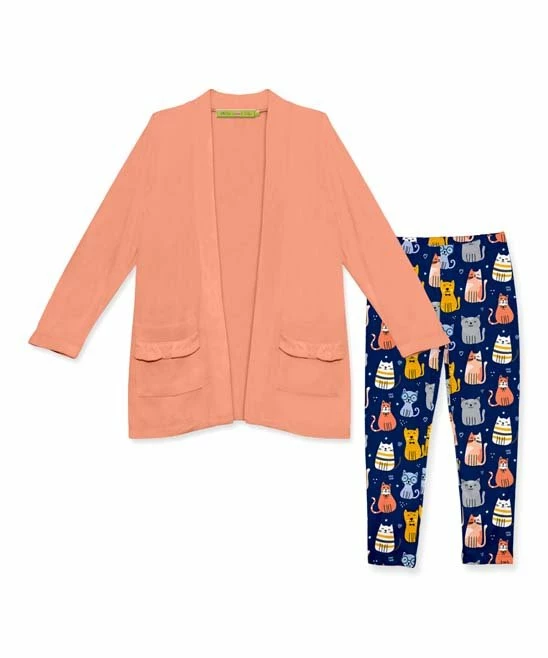 Top 10 π Millie Loves Lily Coral Pocket Cardigan & Navy Kitty Cats Leggings - Infant, Toddler & π§ Girls For Baby & Maternity π 1 Top 10 π Millie Loves Lily Coral Pocket Cardigan & Navy Kitty Cats Leggings - Infant, Toddler & π§ Girls For Baby & Maternity π