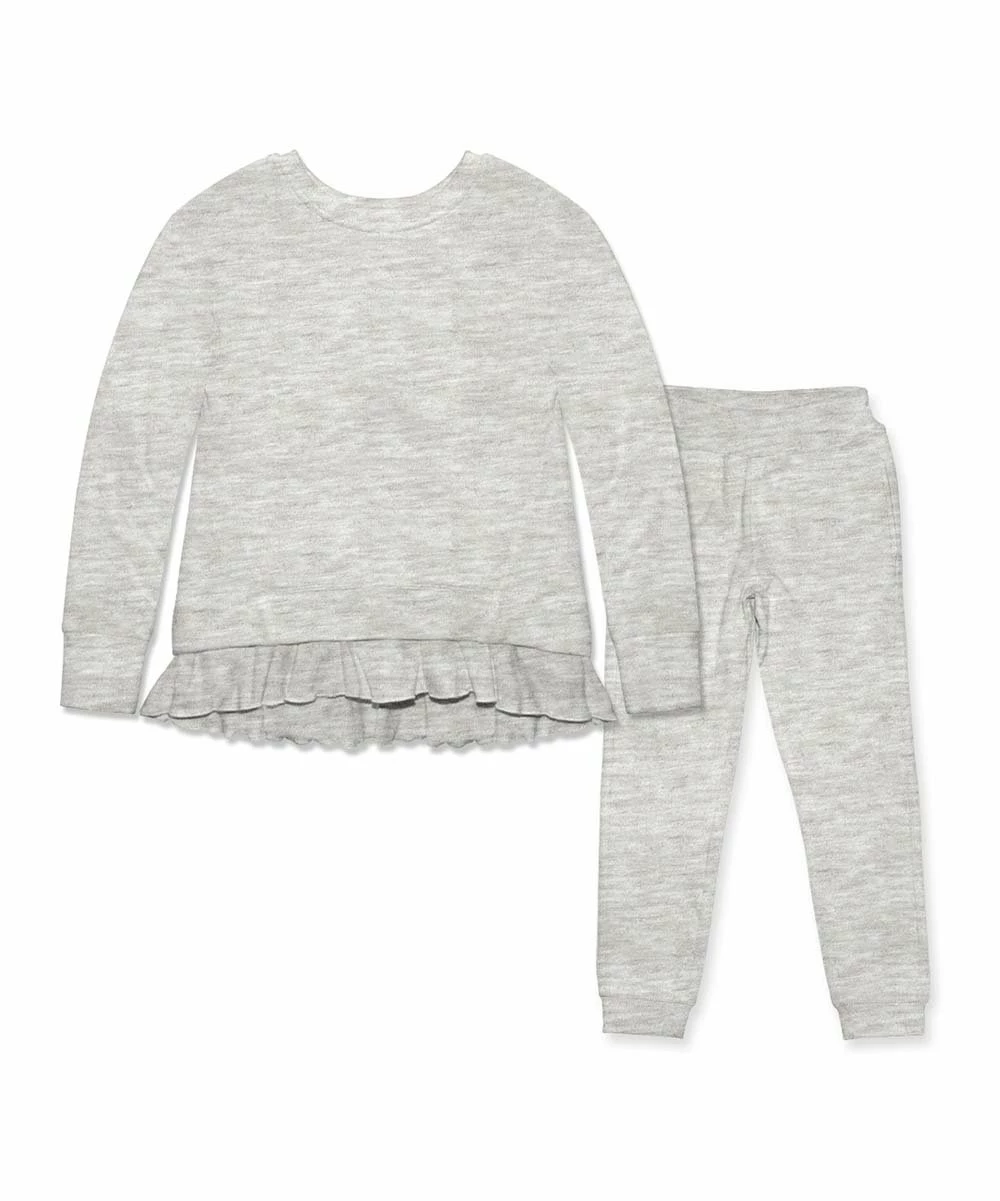 New π― Simply Millie By Millie Loves Lily Heather Gray Ruffle-Hem French Terry Sweatshirt & Joggers - Infant, Toddler & π§ Girls For Kids β 1 New π― Simply Millie By Millie Loves Lily Heather Gray Ruffle-Hem French Terry Sweatshirt & Joggers - Infant, Toddler & π§ Girls For Kids β