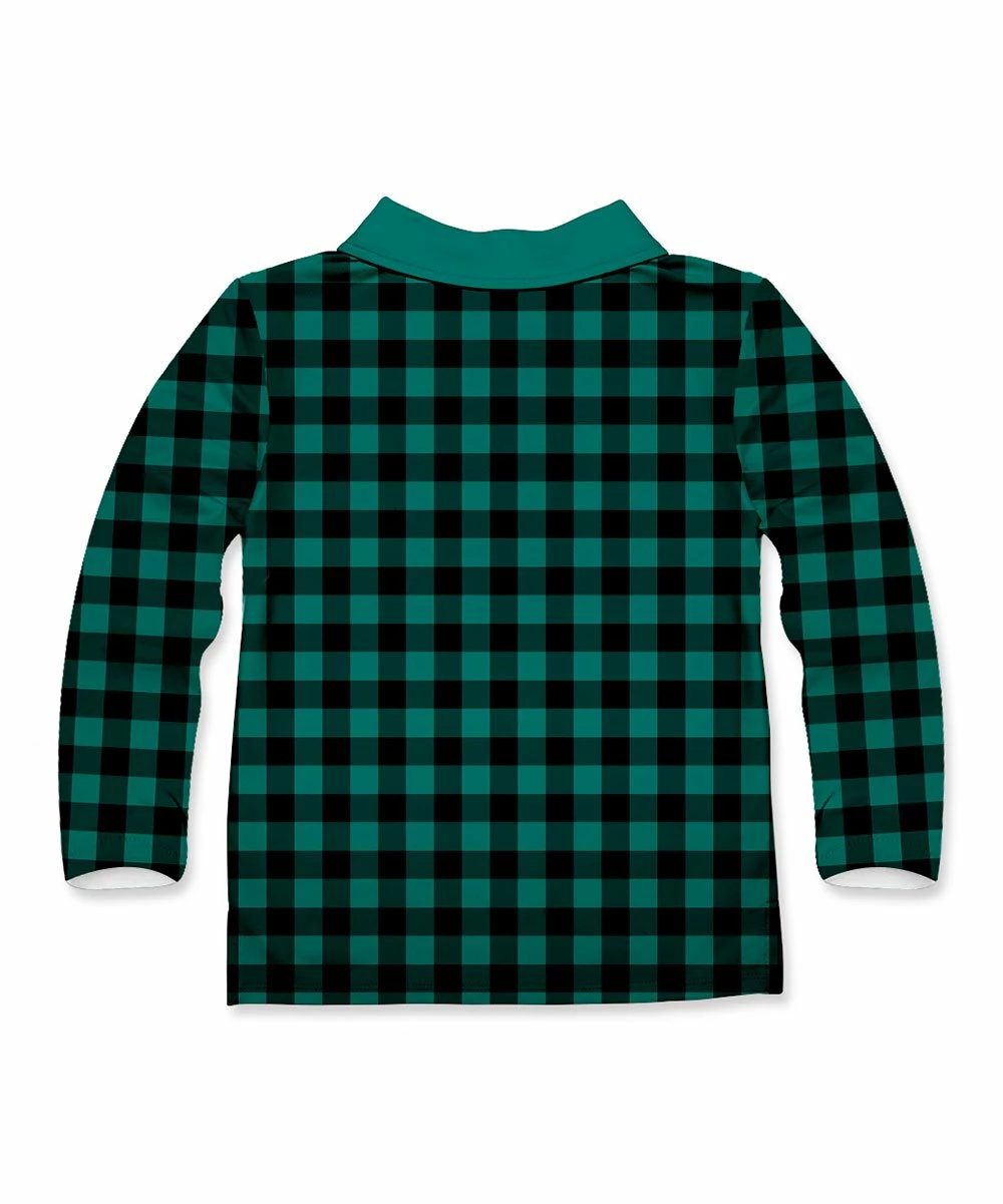Hot Sale π Millie & Maxx Ivy Green Buffalo Plaid Tree Truck Long-Sleeve Polo - Toddler & Boys For Kids π 2 Hot Sale π Millie & Maxx Ivy Green Buffalo Plaid Tree Truck Long-Sleeve Polo - Toddler & Boys For Kids π - Image 2