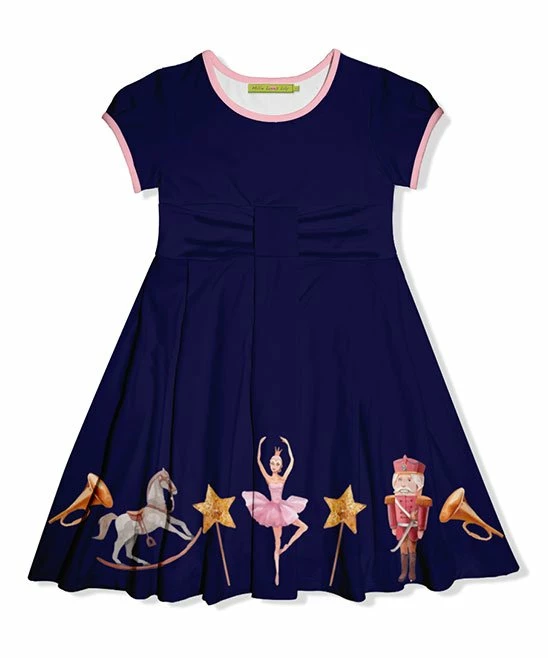 Cheap π Millie Loves Lily Navy Nutcracker Dreams Bow-Accent Cap-Sleeve A-Line π Dress - Toddler & π§ Girls For Kids π 1 Cheap π Millie Loves Lily Navy Nutcracker Dreams Bow-Accent Cap-Sleeve A-Line π Dress - Toddler & π§ Girls For Kids π