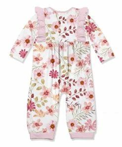 Deals 🥰 Little Millie Pink & White Floral Breeze Ruffle-Trim Playsuit - Infant & Toddler For Kids 🌟 -Little Millie-shop zu109037458 alt 2 tm1663699144