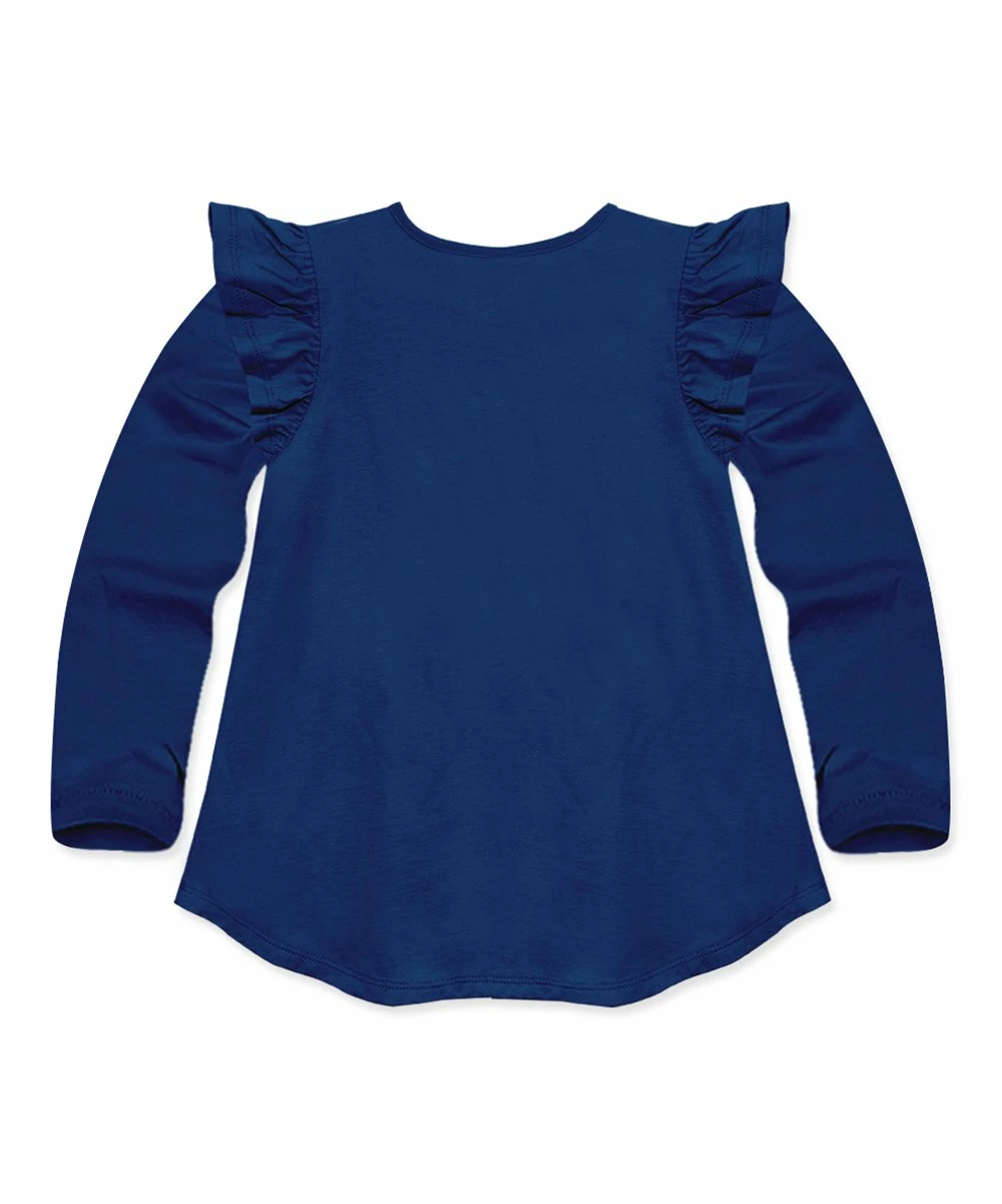 Coupon 😉 Simply Millie By Millie Loves Lily Navy Demo Dino Ruffle Long-Sleeve Hi-Low Top - Infant, Toddler & 👧 Girls For Kids 🔥 3 Coupon 😉 Simply Millie By Millie Loves Lily Navy Demo Dino Ruffle Long-Sleeve Hi-Low Top - Infant, Toddler & 👧 Girls For Kids 🔥 - Image 3