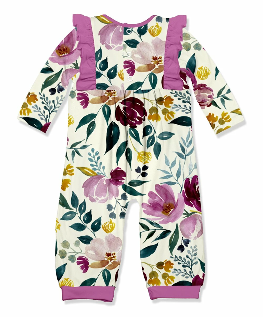 Buy ✔️ Little Millie Cream Fall Petals Ruffle-Trim Playsuit - Infant & Toddler For Kids ✔️ 3 Buy ✔️ Little Millie Cream Fall Petals Ruffle-Trim Playsuit - Infant & Toddler For Kids ✔️ - Image 3