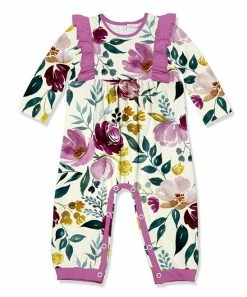 Buy ✔️ Little Millie Cream Fall Petals Ruffle-Trim Playsuit - Infant & Toddler For Kids ✔️