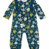 Coupon 😀 Little Millie Midnight Floral Patch Ruffle-Trim Playsuit - Infant & Toddler For Kids 👏
