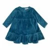 Flash Sale ⭐ Little Millie Midnight Velour Tiered Babydoll 👗 Dress - Infant & Toddler For Kids ⭐