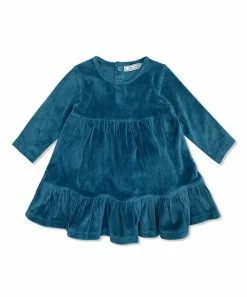 Flash Sale ⭐ Little Millie Midnight Velour Tiered Babydoll 👗 Dress - Infant & Toddler For Kids ⭐
