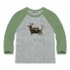 Wholesale 👍 Millie & Maxx Heather Gray & Green 🐕 Doggie 🎅 Christmas Long-Sleeve Raglan Tee - Toddler For Kids 👍