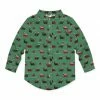 Brand new 🎁 Millie & Maxx Green & Red 🐶 Doggie 🎁 Christmas Long-Sleeve Button-Up - Boys For Kids 🤩