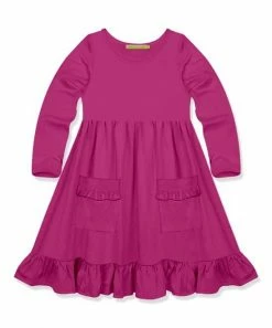Cheapest 🥰 Simply Millie By Millie Loves Lily Rose Violet Ruffle-Accent Pocket A-Line 👗 Dress - Infant, Toddler & 👧 Girls For Kids ✨