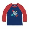 Cheap 👏 Millie & Maxx Navy Outer Space Long-Sleeve Raglan Tee - Toddler & Boys For Kids ✨