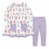Wholesale 😍 Millie Loves Lily White Holiday Trees Pocket A-Line 👗 Dress & Purple Polka Dot Leggings - Infant, Toddler & 👧 Girls For Kids 🥰