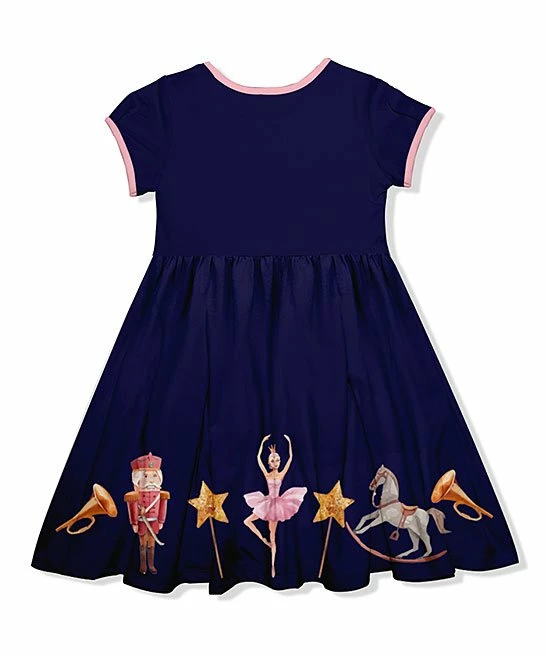 Top 10 π Millie Loves Lily Navy & Pink Nutcracker Dance Bow Cap-Sleeve A-Line π Dress - Toddler & π§ Girls For Kids β¨ 2 Top 10 π Millie Loves Lily Navy & Pink Nutcracker Dance Bow Cap-Sleeve A-Line π Dress - Toddler & π§ Girls For Kids β¨ - Image 2