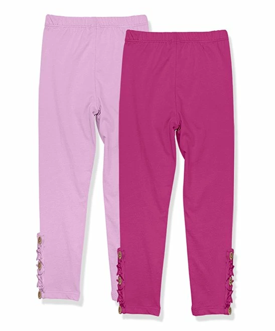 Brand new 𧨠Millie Loves Lily Lilac & Rose Violet Button-Accent Ruffle-Trim Leggings Set - Infant, Toddler & π§ Girls For Kids βοΈ 2 Brand new 𧨠Millie Loves Lily Lilac & Rose Violet Button-Accent Ruffle-Trim Leggings Set - Infant, Toddler & π§ Girls For Kids βοΈ - Image 2