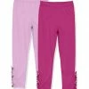 Brand new 🧨 Millie Loves Lily Lilac & Rose Violet Button-Accent Ruffle-Trim Leggings Set - Infant, Toddler & 👧 Girls For Kids ✔️