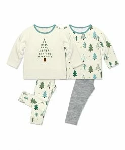 Best Sale 🔔 Little Millie Cream Forest Long-Sleeve Tee Set - Infant & Toddler For Kids 🥰