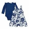 Best Sale 🎉 Little Millie Navy Long-Sleeve Bodysuit & Toile Flower Pocket Jumper - Infant & Toddler For Kids 😉