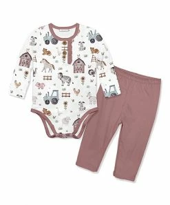 Best reviews of ✔️ Little Millie White Baby Farm Animals Bodysuit & Nostalgia Rose Leggings - Infant For Baby & Maternity 🛒