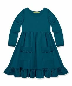 Cheap 🛒 Simply Millie By Millie Loves Lily Midnight Pocket Ruffle-Hem Long-Sleeve A-Line 👗 Dress - Infant, Toddler & 👧 Girls For Kids 🤩