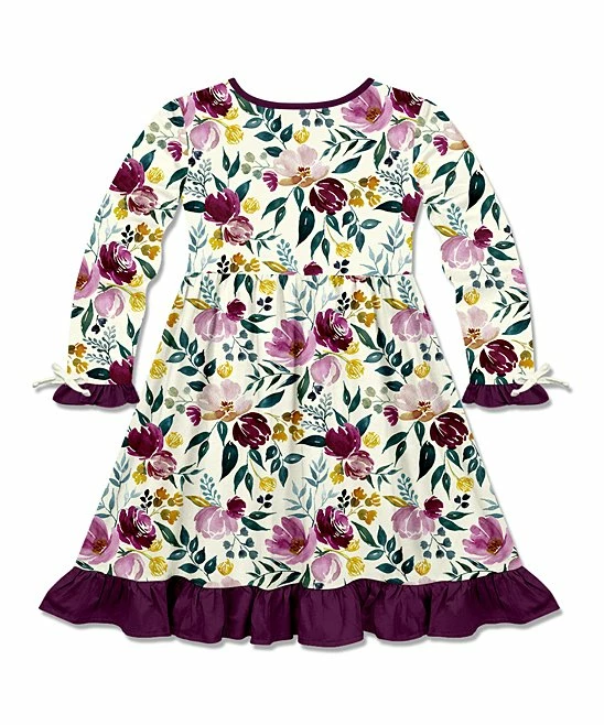 Best reviews of π Millie Loves Lily Cream & Plum Fall Petal Pocket Ruffle-Hem A-Line π Dress - Infant, Toddler & π§ Girls For Kids π― 2 Best reviews of π Millie Loves Lily Cream & Plum Fall Petal Pocket Ruffle-Hem A-Line π Dress - Infant, Toddler & π§ Girls For Kids π― - Image 2