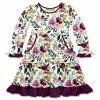 Best reviews of 🌟 Millie Loves Lily Cream & Plum Fall Petal Pocket Ruffle-Hem A-Line 👗 Dress - Infant, Toddler & 👧 Girls For Kids 💯