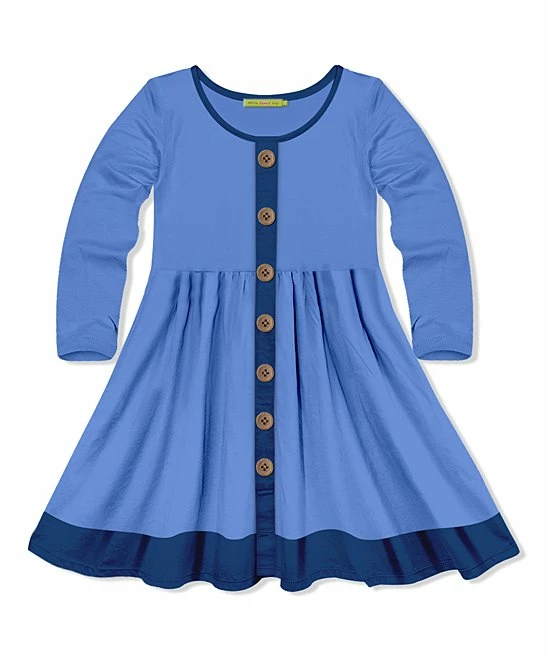 Outlet π Simply Millie By Millie Loves Lily Marina Blue & Navy Contrast-Trim Button-Up A-Line π Dress - Infant, Toddler & π§ Girls For Kids βοΈ 1 Outlet π Simply Millie By Millie Loves Lily Marina Blue & Navy Contrast-Trim Button-Up A-Line π Dress - Infant, Toddler & π§ Girls For Kids βοΈ