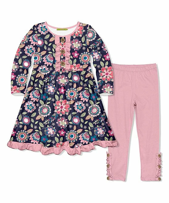 Top 10 𧨠Millie Loves Lily Navy Floral Emeline Button-Front A-Line π Dress & Dusty Pink Leggings - Infant, Toddler & π§ Girls For Kids β¨ 1 Top 10 𧨠Millie Loves Lily Navy Floral Emeline Button-Front A-Line π Dress & Dusty Pink Leggings - Infant, Toddler & π§ Girls For Kids β¨