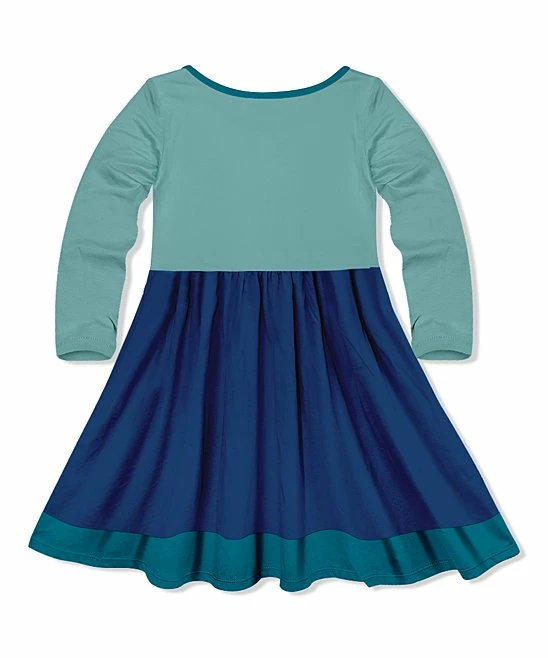 Deals π Simply Millie By Millie Loves Lily Nile Blue & Navy Color Block Button-Up A-Line π Dress - Infant, Toddler & π§ Girls For Kids π 2 Deals π Simply Millie By Millie Loves Lily Nile Blue & Navy Color Block Button-Up A-Line π Dress - Infant, Toddler & π§ Girls For Kids π - Image 2