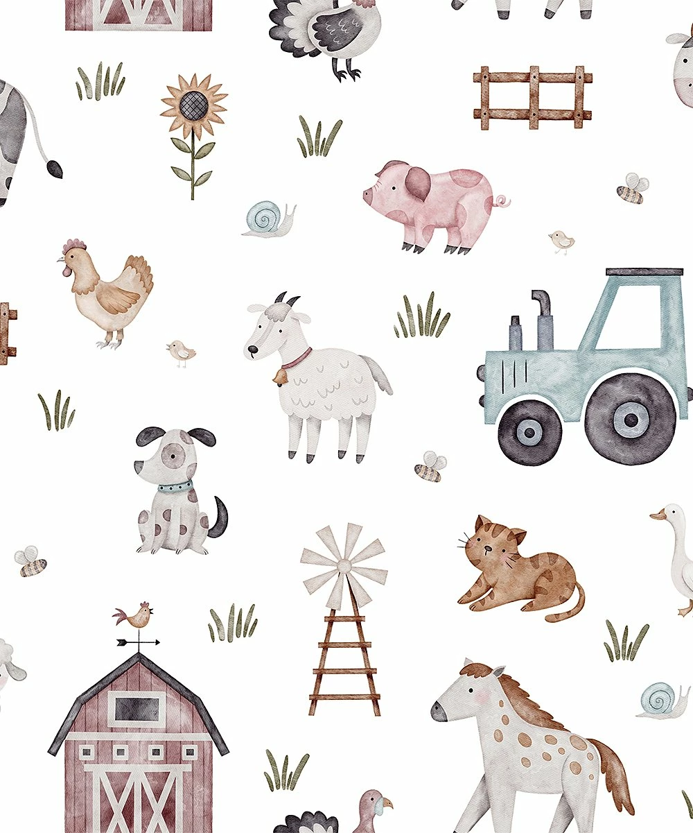 Outlet π Little Millie White & Brown Baby Farm Animal Zip-Up Playsuit - Infant For Baby & Maternity β€οΈ 2 Outlet π Little Millie White & Brown Baby Farm Animal Zip-Up Playsuit - Infant For Baby & Maternity β€οΈ - Image 2