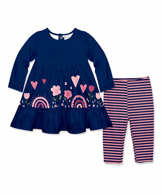 Best reviews of β Little Millie Navy Heart Border Long-Sleeve Babydoll π Dress & Stripe Leggings - Infant & Toddler For Kids π 1 Best reviews of β Little Millie Navy Heart Border Long-Sleeve Babydoll π Dress & Stripe Leggings - Infant & Toddler For Kids π