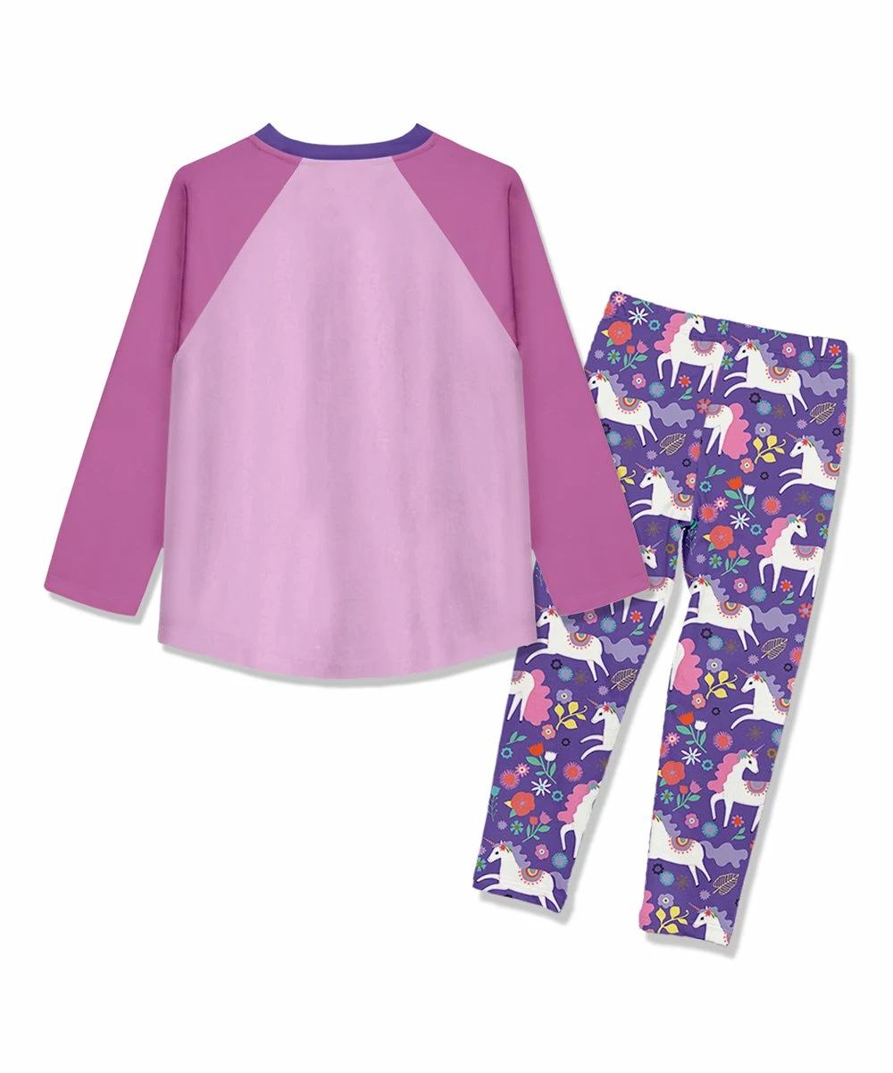 Best Pirce βοΈ Millie Loves Lily Violet Long-Sleeve Raglan Tee & Purple Darling Unicorn Leggings - Infant, Toddler & π§ Girls For Kids π 3 Best Pirce βοΈ Millie Loves Lily Violet Long-Sleeve Raglan Tee & Purple Darling Unicorn Leggings - Infant, Toddler & π§ Girls For Kids π - Image 3