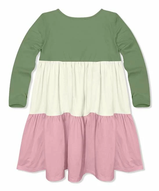Flash Sale β€οΈ Simply Millie By Millie Loves Lily Loden Frost & Cream Button-Front Long-Sleeve Tiered π Dress - Infant, Toddler & π§ Girls For Kids π 2 Flash Sale β€οΈ Simply Millie By Millie Loves Lily Loden Frost & Cream Button-Front Long-Sleeve Tiered π Dress - Infant, Toddler & π§ Girls For Kids π - Image 2