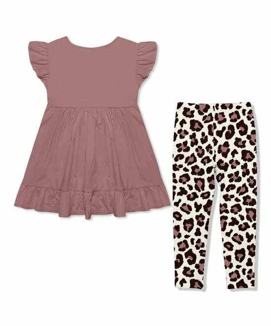 Flash Sale βοΈ Millie Loves Lily Nostalgia Rose Angel-Sleeve Babydoll Top & Simply Leopard Leggings - Infant, Toddler & π§ Girls For Kids π 3 Flash Sale βοΈ Millie Loves Lily Nostalgia Rose Angel-Sleeve Babydoll Top & Simply Leopard Leggings - Infant, Toddler & π§ Girls For Kids π - Image 3